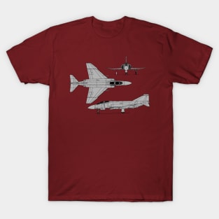 F-4 Phantom Tri-view T-Shirt